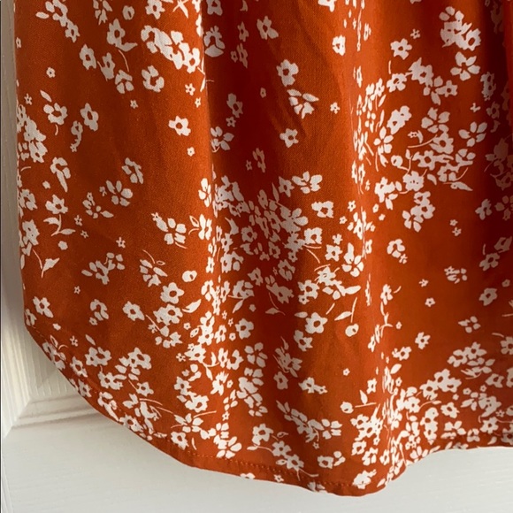 NWT One Clothing Floral Orange Off Shoulder Top - Picture 2 of 6